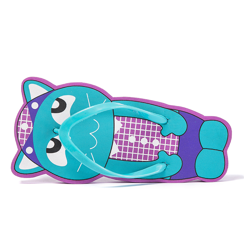 Custom cute kid cartoon cat kitten shape flip flop flip flop