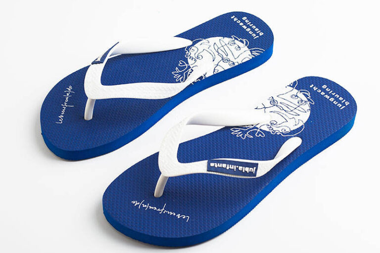 Wholesale high-quality printed men’s flip flops with colorful design