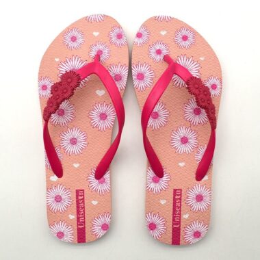 Custom new design women’s flip flops with stylish straps and sole