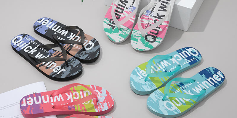 Stylish summer women’s flip flops with comfortable sole