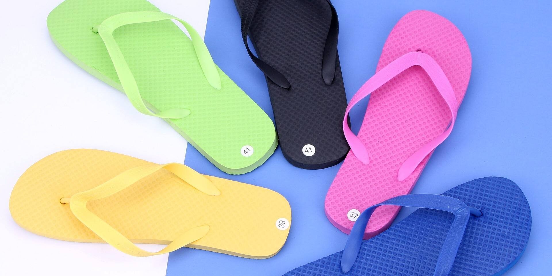 Simple solid color unisex flip flops comfortable casual footwear