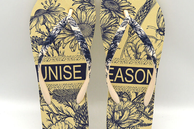 Summer beach style women’s flip flops with fashionable straps