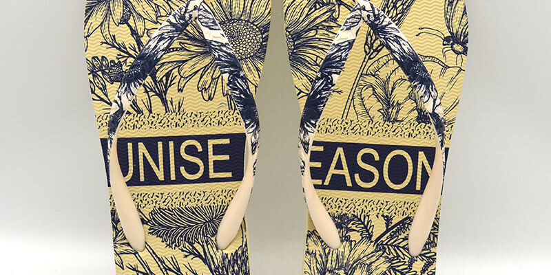 Summer beach style women’s flip flops with fashionable straps