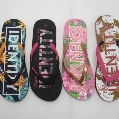 Summer beach style women’s flip flops with fashionable straps